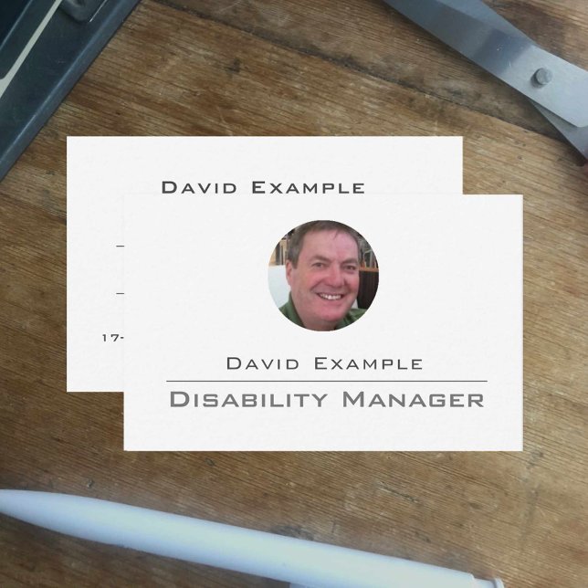Disability Manager with Photo of Holder Business Card (Creator Uploaded)