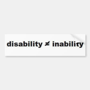 Disability Math Bumper Sticker