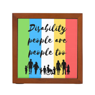 disability people are people too desk organizer