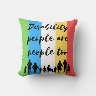 disability people are people too throw pillow