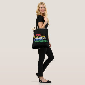 Disability Pride Acronym Bold Typography Black  Tote Bag