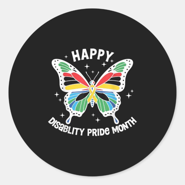 Disability Pride Disabled Pride Month Disability P Classic Round Sticker (Front)