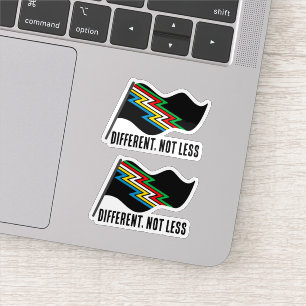 Disability Pride Flag Different Not Less Sticker