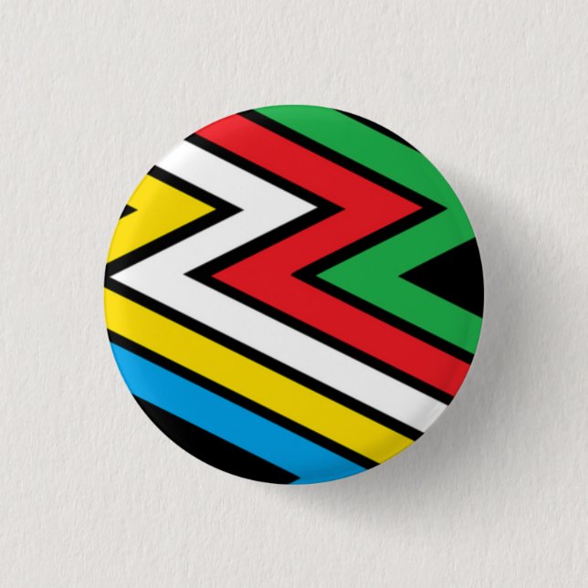 Disability pride flag keychain button (Front)