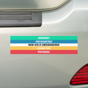 Disability Pride Flag Meanings Bumper Sticker