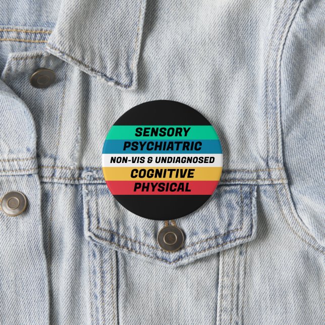 Disability Pride Flag Meanings Button (In Situ)