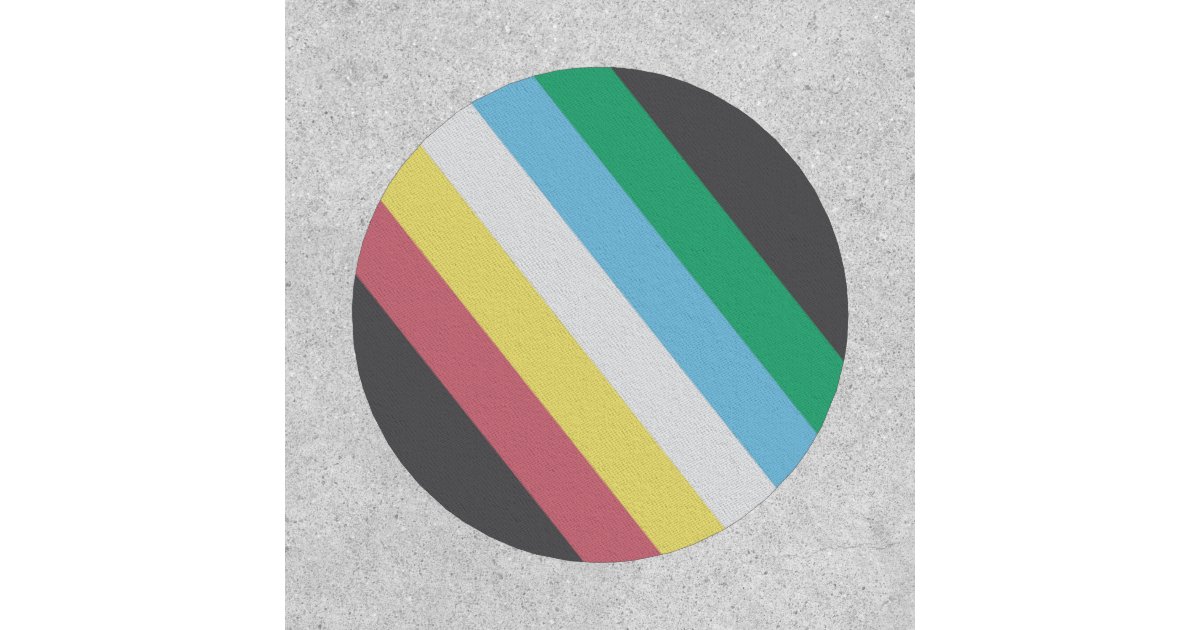 Disability Pride Flag Round Patch | Zazzle