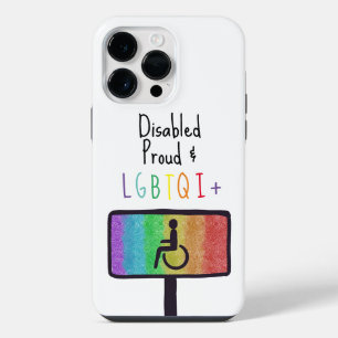 Disability Pride iPhone 13 Pro Slim Case, Glossy iPhone 14 Pro Max Case