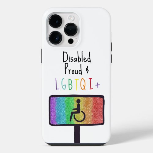 Disability Pride iPhone 13 Pro Slim Case Glossy iPhone 14 Pro Max Case