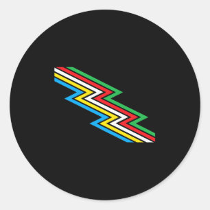 Disability Pride Month Awareness Disability Flag D Classic Round Sticker