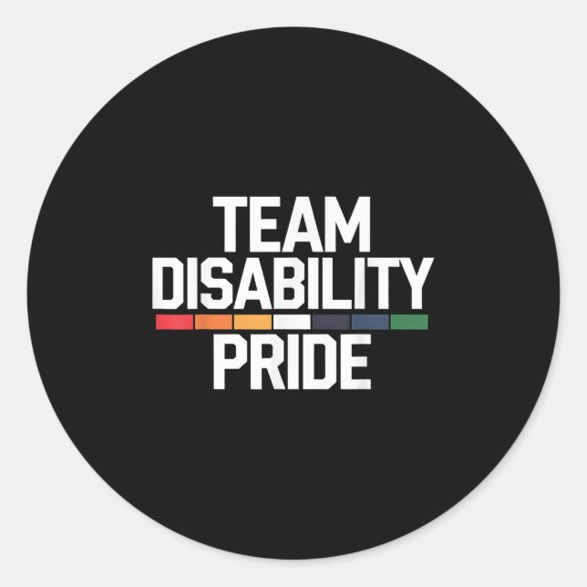 Disability Pride Month Awareness Support Advocate  Classic Round Sticker (Front)