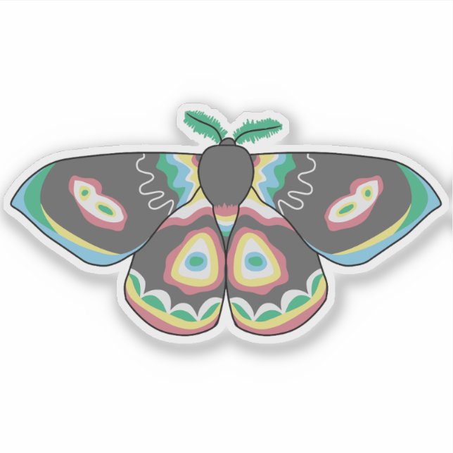 Disability Pride Moth Sticker (Front)