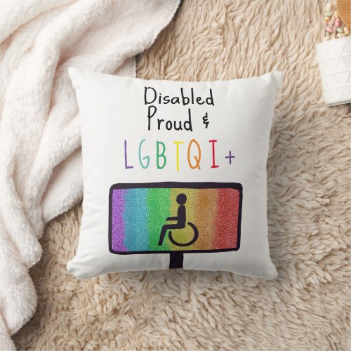 Disability Pride  Throw Pillow