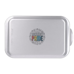 Disability Pride Vintage Inclusive Awareness Shirt Cake Pan