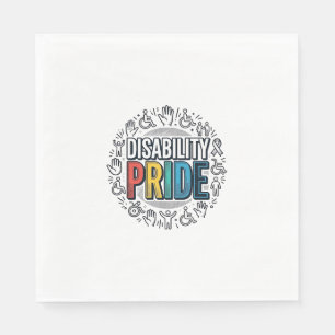 Disability Pride Vintage Inclusive Awareness Shirt Napkins