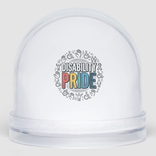 Disability Pride Vintage Inclusive Awareness Shirt Snow Globe