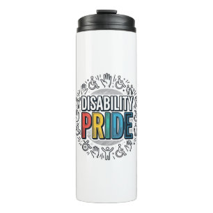 Disability Pride Vintage Inclusive Awareness Shirt Thermal Tumbler