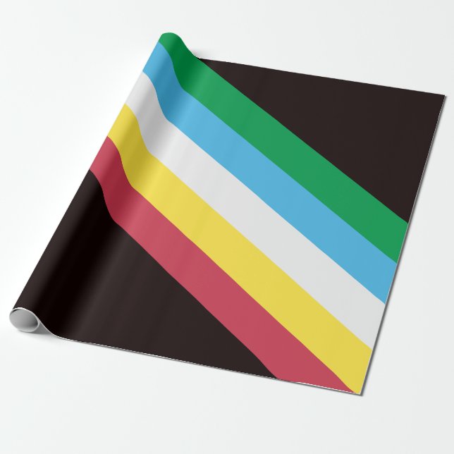 Disability Pride Wrapping Paper (Unrolled)
