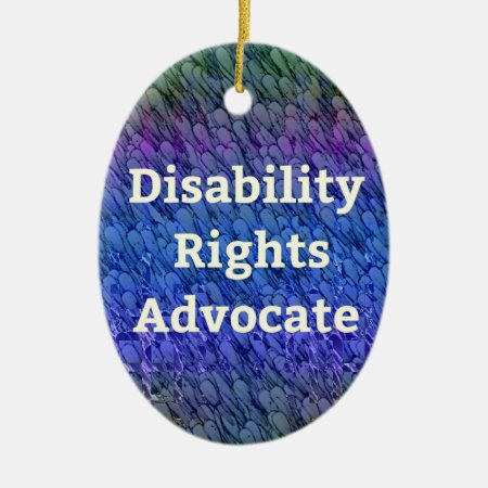 Disability Rights Advocate Multi-color Layers Ceramic Ornament