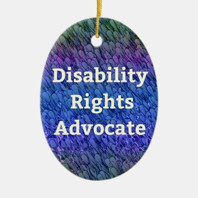 Disability Rights Advocate Multi-Color Layers Ceramic Ornament (Front)