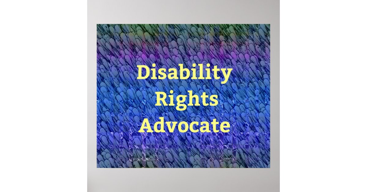 Disability Rights Advocate MultiColor Layers Poster Zazzle