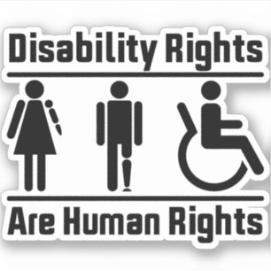 Disability Rights Are Human Rights Sticker