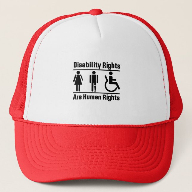 Disability Rights Are Human Rights Trucker Hat (Front)