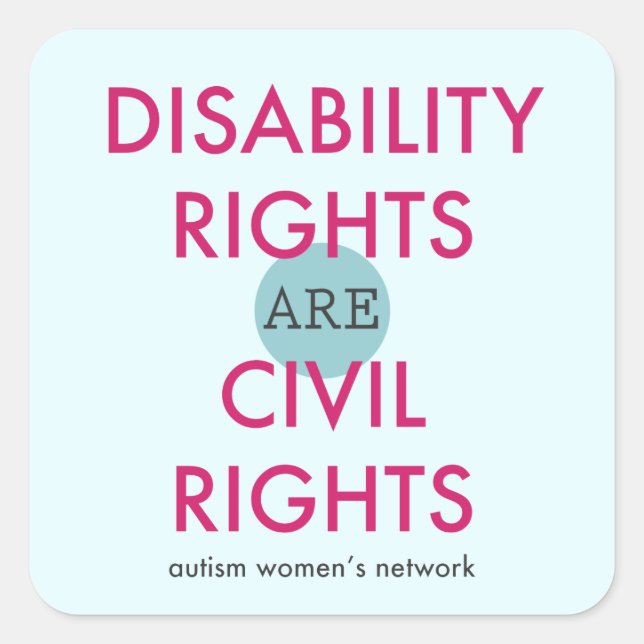 Disability Rights Sticker (Front)