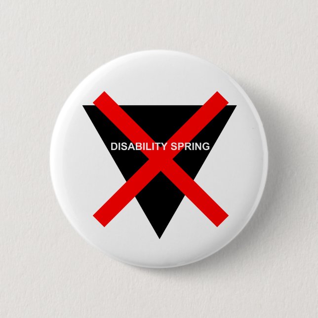 Disability Spring Pinback Button (Front)