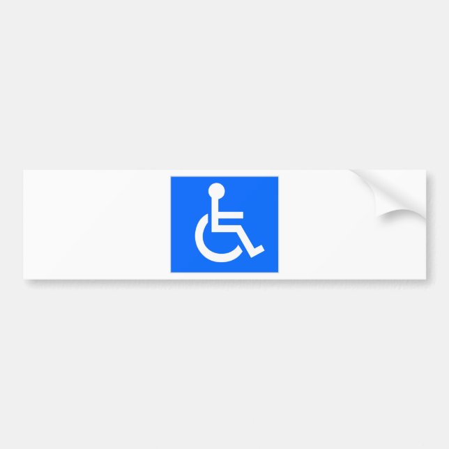 Disability Symbol Bumper Sticker (Front)