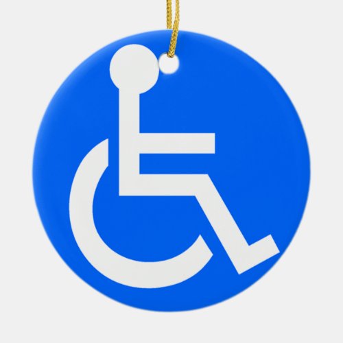 Disability Symbol Ceramic Ornament