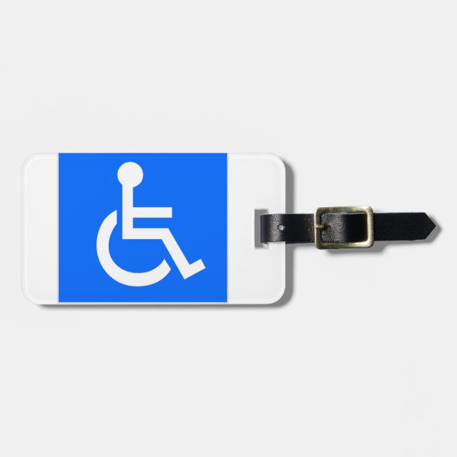 Disability Symbol Luggage Tag (Front Horizontal)