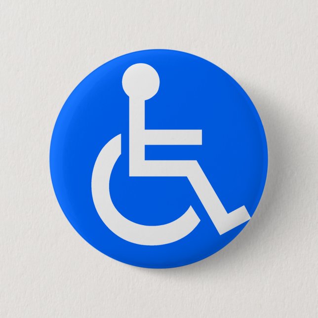 Disability Symbol Pinback Button (Front)