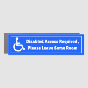 Disabled Access Required Please Leave Room Bumper Car Magnet