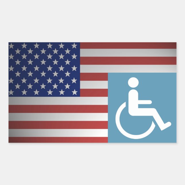 Disabled American Veteran Rectangular Sticker (Front)