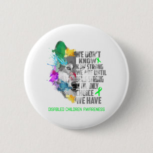 Disabled Children Awareness Ribbon Support Gifts Button
