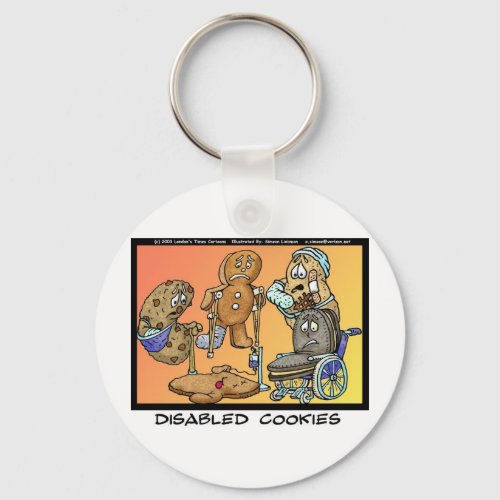 Disabled Cookies Funny Gifts  Collectibles Keychain