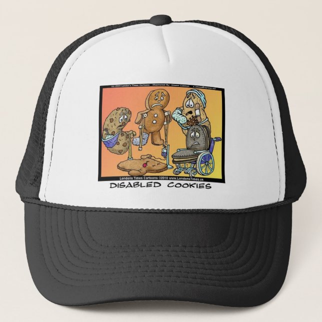 Disabled Cookies Funny Internet Gifts Tees Mugs Trucker Hat (Front)
