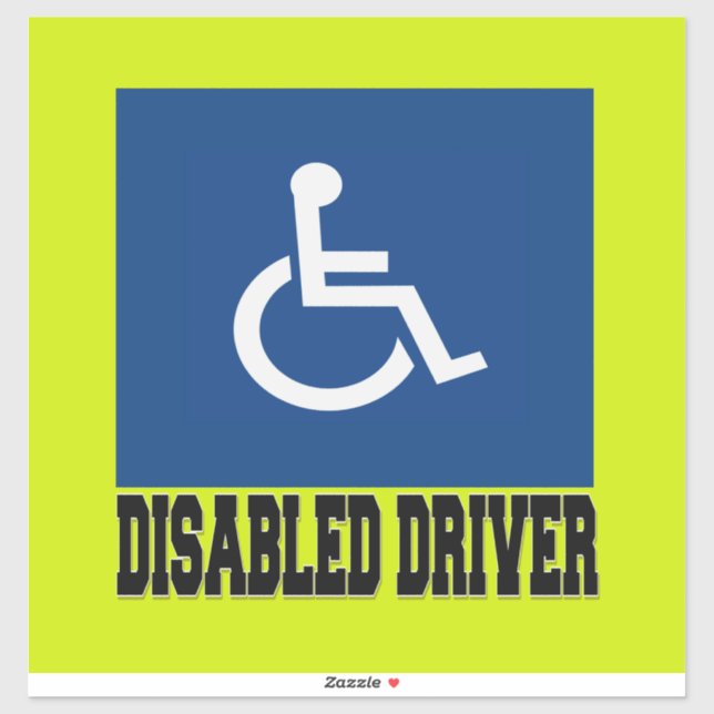 Disabled Driver Sticker (Sheet)