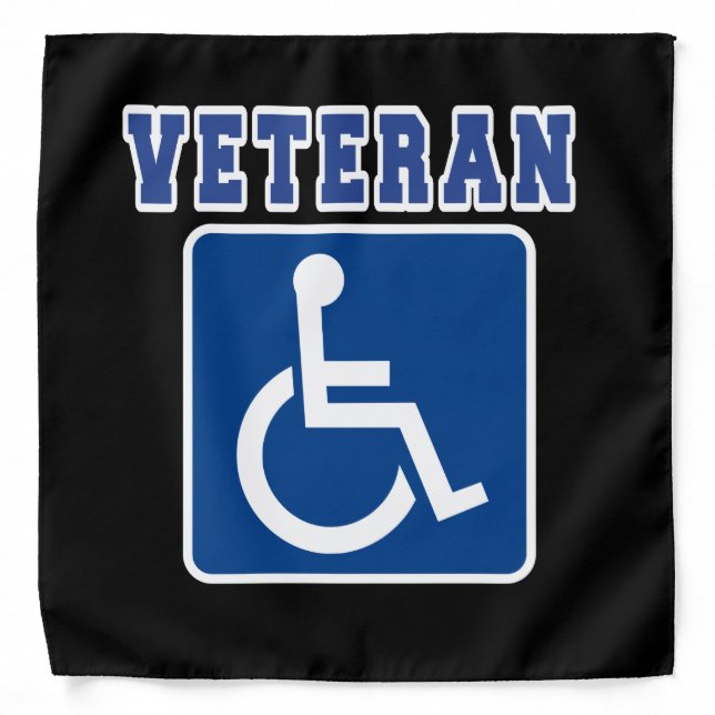 Disabled Handicapped Veteran Bandana (Front)