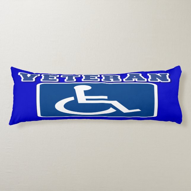 Disabled Handicapped Veteran Body Pillow (Front)
