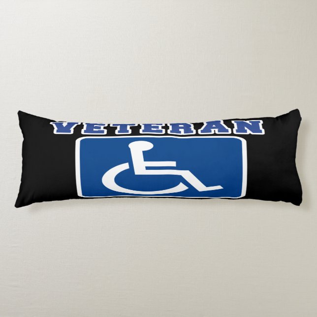 Disabled Handicapped Veteran Body Pillow (Front)
