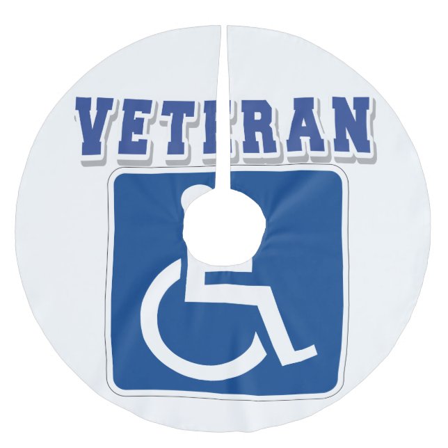 Disabled Handicapped Veteran Brushed Polyester Tree Skirt (Front)