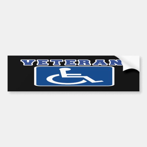 Disabled Handicapped Veteran Bumper Sticker