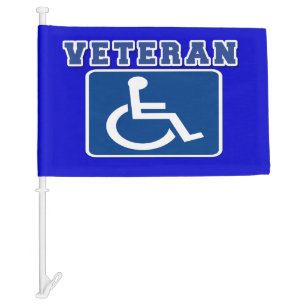 Disabled Handicapped Veteran Car Flag