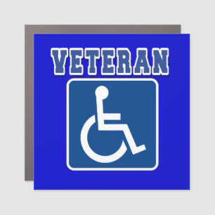 Disabled Handicapped Veteran Car Magnet