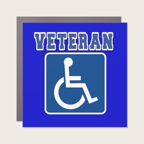 Disabled Handicapped Veteran Car Magnet