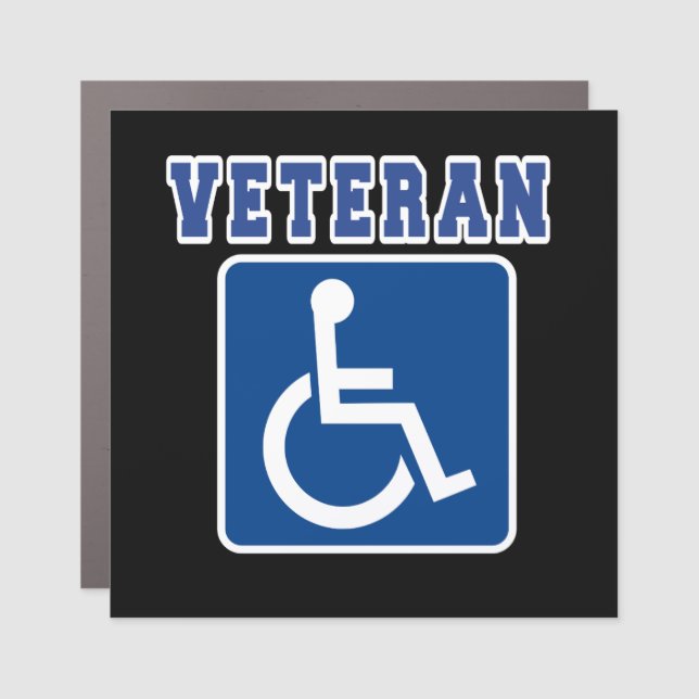 Disabled Handicapped Veteran Car Magnet (Front)