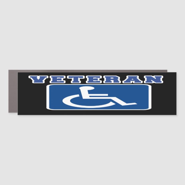 Disabled Handicapped Veteran Car Magnet (Front)