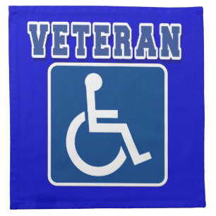 Disabled Handicapped Veteran Cloth Napkin